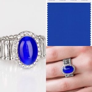 Paparazzi blue and silver ring